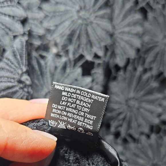 Berek Black Lace Floral Cut Out Blazer Womens Medium - Picture 10 of 10